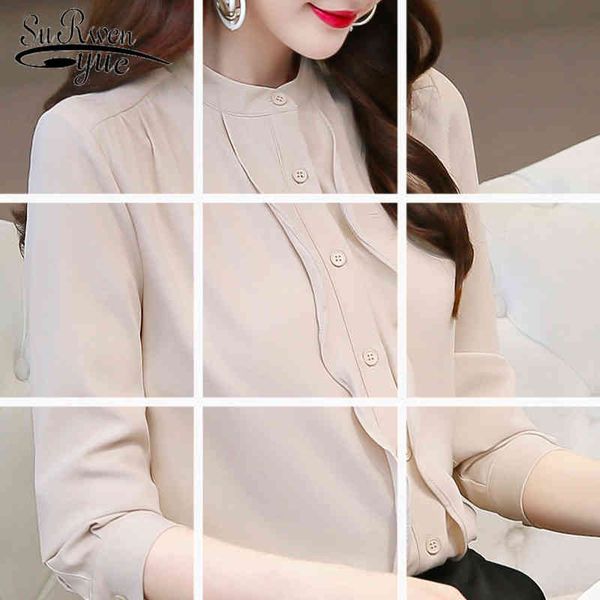 korean style women solid long sleeve and blouse mujer de moda office ladies white shrit 6604 50 210521
korean style women solid long sleeve and blouse mujer de moda office ladies white shrit 6604 50 210521