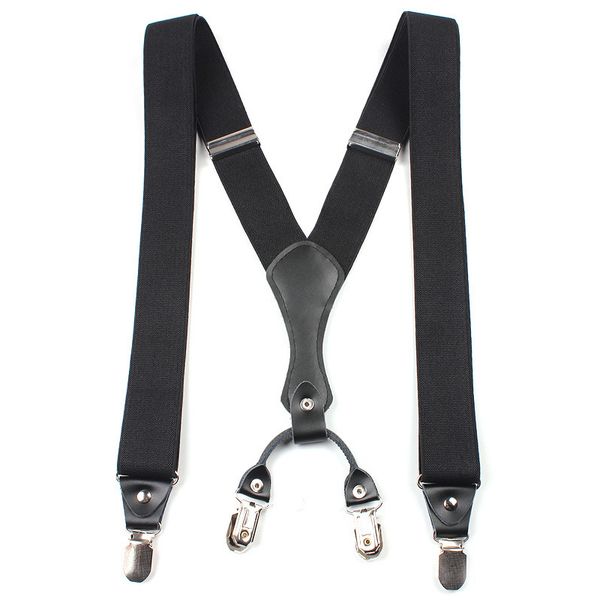 35 width fashion larger men suspenders 4 clips adjustable elastic y-back braces for male pants clothing accessories 120cm, Black;white
35 width fashion larger men suspenders 4 clips adjustable elastic y-back braces for male pants clothing accessories 120cm, Black;white