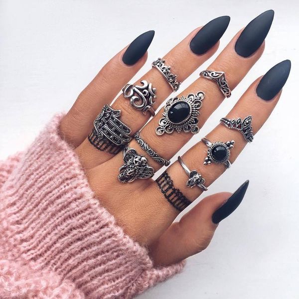 love ring kmvexo bohemian vintage lotus flower cross moon set for women black crystal midi finger s 2021 boho party jewelry gifts, Slivery;golden
love ring kmvexo bohemian vintage lotus flower cross moon set for women black crystal midi finger s 2021 boho party jewelry gifts, Slivery;golden