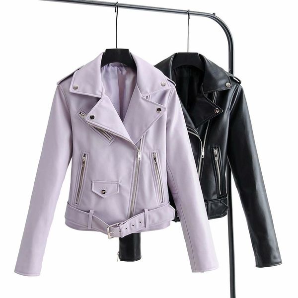 spring autumn streetwear leather jacket fashion women long sleeve turn down collar black biker coat woman moto outwear 210602
spring autumn streetwear leather jacket fashion women long sleeve turn down collar black biker coat woman moto outwear 210602