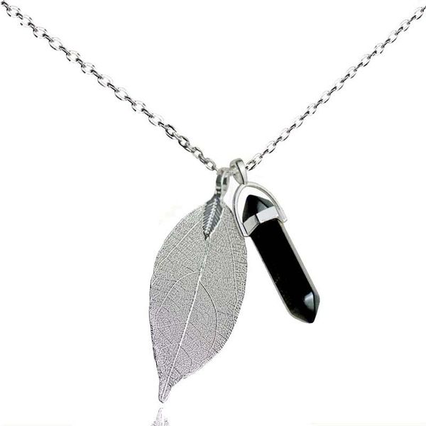 pendant necklaces quartz crystal necklace black onyx boho natural leaf yoga energy healing jewelry 2021 arrival, Silver
pendant necklaces quartz crystal necklace black onyx boho natural leaf yoga energy healing jewelry 2021 arrival, Silver