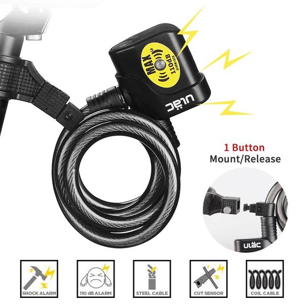 bike locks ulac alarm lock for bicycle motorcycle steel cable cycling anti-theft security wire
bike locks ulac alarm lock for bicycle motorcycle steel cable cycling anti-theft security wire