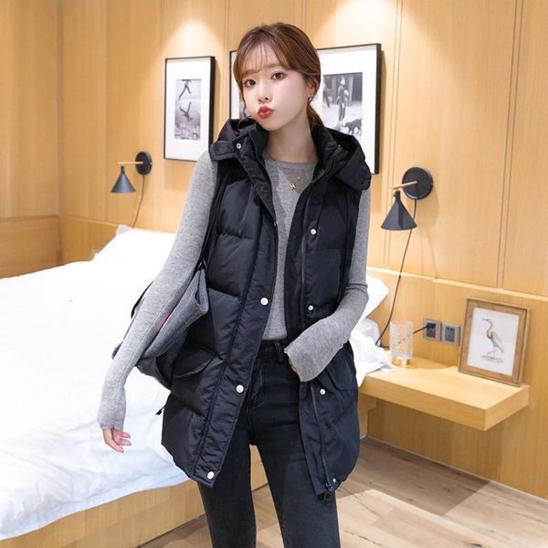 down cotton waistcoat women's autumn winter medium long style external wear version fashion vest, White
down cotton waistcoat women's autumn winter medium long style external wear version fashion vest, White