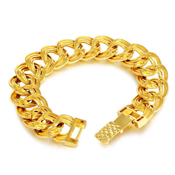 men's wide face 24k gold plate link, chain bracelets njgb120 fashion wedding gift men yellow gold plated bracelet, Black
men's wide face 24k gold plate link, chain bracelets njgb120 fashion wedding gift men yellow gold plated bracelet, Black