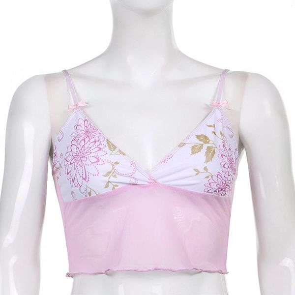 women's tanks & camis pink y2k mesh crop women floral print 2000s aesthetic cute kawaii clothes see through summer, White
women's tanks & camis pink y2k mesh crop women floral print 2000s aesthetic cute kawaii clothes see through summer, White