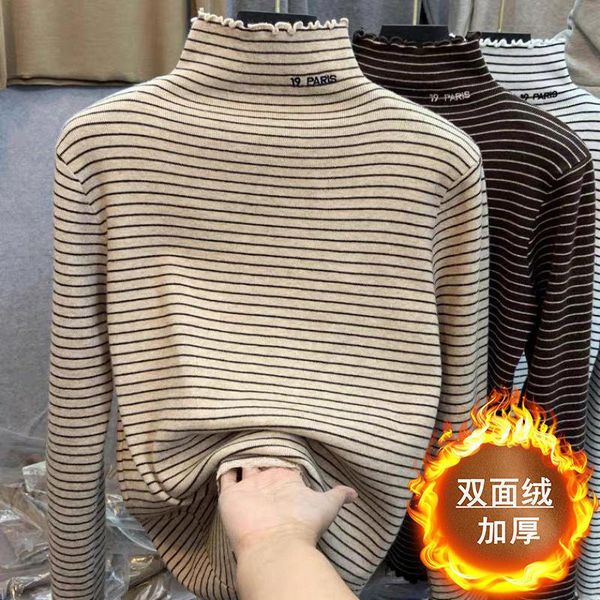 woman tshirts embroidered plus size turtleneck striped female autumn and winter long sleeve t-shirt ropa mujer camisetas women's, White
woman tshirts embroidered plus size turtleneck striped female autumn and winter long sleeve t-shirt ropa mujer camisetas women's, White