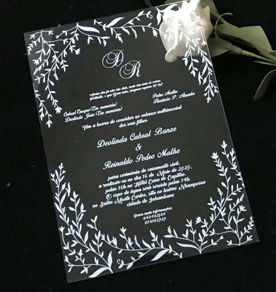 white ink acrylic wedding invitation,custom invitations,acrylic baby shower invitations,10pcs menu cards greeting
white ink acrylic wedding invitation,custom invitations,acrylic baby shower invitations,10pcs menu cards greeting