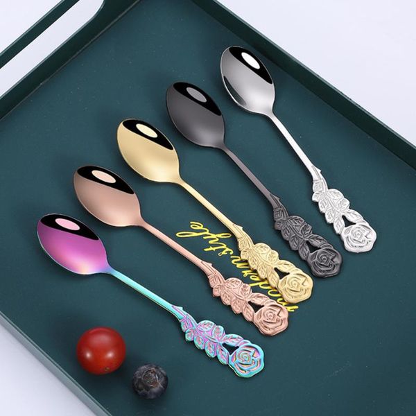 forks stainless steel rose flower fork spoon set dessert fruit coffee for kitchen restaurant home (golden)
forks stainless steel rose flower fork spoon set dessert fruit coffee for kitchen restaurant home (golden)