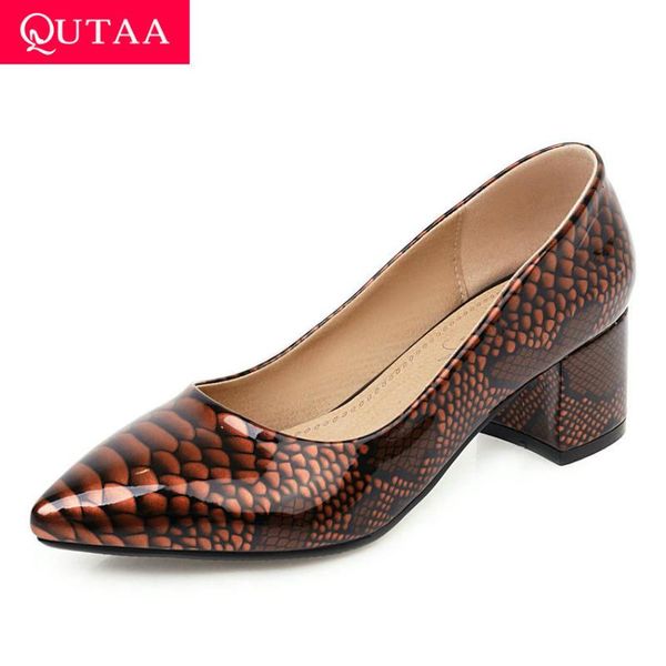dress shoes qutaa 2021 spring autumn square heel slip on women single snakeskin pu leather pointed toe ladies pumps big size 34-43, Black
dress shoes qutaa 2021 spring autumn square heel slip on women single snakeskin pu leather pointed toe ladies pumps big size 34-43, Black