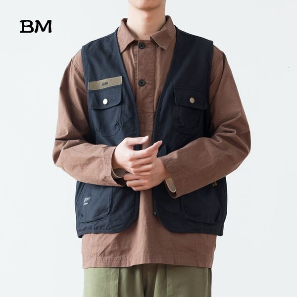 men's vests japanese streetwear fashion harajuku sleeveless men coat summer multi-pocket tactical jacket male p9nc, Black;white
men's vests japanese streetwear fashion harajuku sleeveless men coat summer multi-pocket tactical jacket male p9nc, Black;white