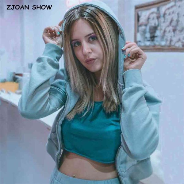 harajuku open zipper long sleeve hoodies cropped hooded sweatshirt with fleece women high waist casual jumper short sweats 210429, Black;gray
harajuku open zipper long sleeve hoodies cropped hooded sweatshirt with fleece women high waist casual jumper short sweats 210429, Black;gray