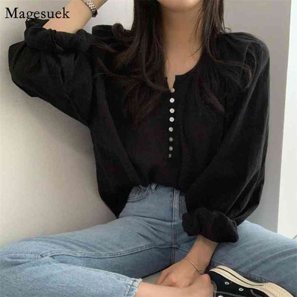 autumn vintage puff sleeve shirts women v-neck button cardigan white blouses casual loose slim womans blusas 11021 210512
autumn vintage puff sleeve shirts women v-neck button cardigan white blouses casual loose slim womans blusas 11021 210512