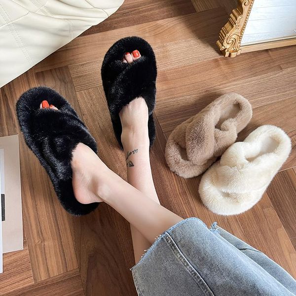 slippers fur shoes woman's flock luxury slides low plush 2021 designer soft flat pu fashion rubber fabric rome basic, Black
slippers fur shoes woman's flock luxury slides low plush 2021 designer soft flat pu fashion rubber fabric rome basic, Black