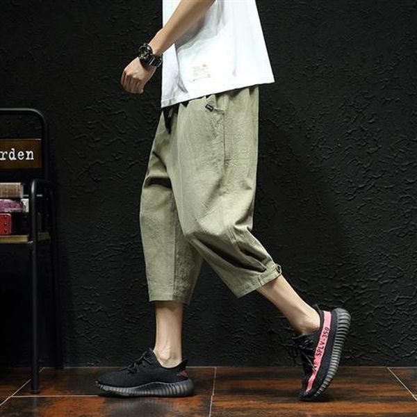 Men Casual Pants Solid Calf-length Elastic Waist Loose Simple Mens All-match Large Size 5XL Ins Harajuku Chic Streetwear Ulzzang, Black
Men Casual Pants Solid Calf-length Elastic Waist Loose Simple Mens All-match Large Size 5XL Ins Harajuku Chic Streetwear Ulzzang, Black