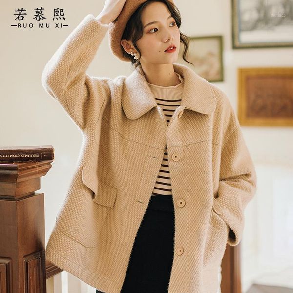 women's wool & blends jacket women coat khaki woolen for short autumn and winter overcoat veste manteau femme, Black
women's wool & blends jacket women coat khaki woolen for short autumn and winter overcoat veste manteau femme, Black