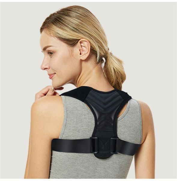 women men brace support belt adjustable back posture corrector clavicle spine shoulder lumbar correction#p4, Black;blue
women men brace support belt adjustable back posture corrector clavicle spine shoulder lumbar correction#p4, Black;blue