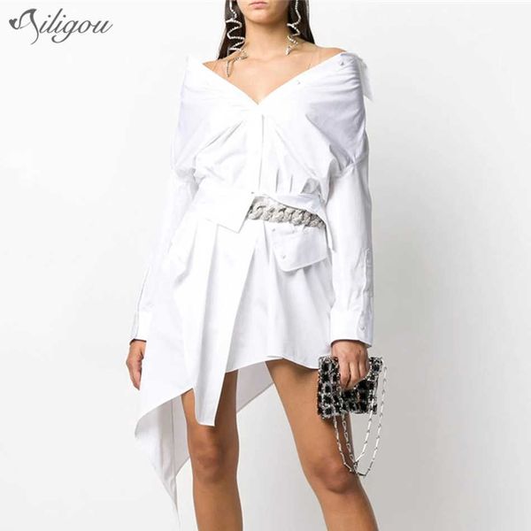 women dress irregular long sleeve cotton white shirt asymmetric casual fall 210527, Black;gray
women dress irregular long sleeve cotton white shirt asymmetric casual fall 210527, Black;gray