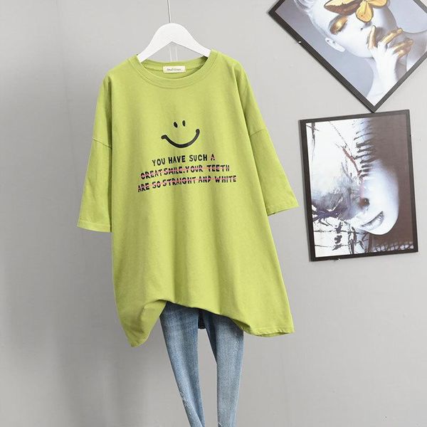 women's t-shirt 2021 oversized loose slim short sleeved women summer korean belly cover casual simple cotton top, White
women's t-shirt 2021 oversized loose slim short sleeved women summer korean belly cover casual simple cotton top, White