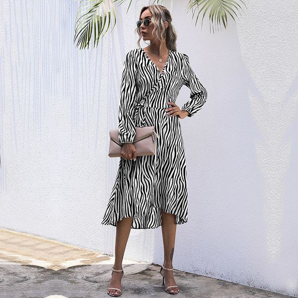 vintage v neck striped casual full sleeve high waist autumn winter long dress for women 2020 new, Black;gray
vintage v neck striped casual full sleeve high waist autumn winter long dress for women 2020 new, Black;gray