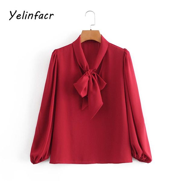 women's blouses & shirts lady fashion spring chic solid color lacing knot women casual loose long sleeve v-neck blouse office wear, White
women's blouses & shirts lady fashion spring chic solid color lacing knot women casual loose long sleeve v-neck blouse office wear, White