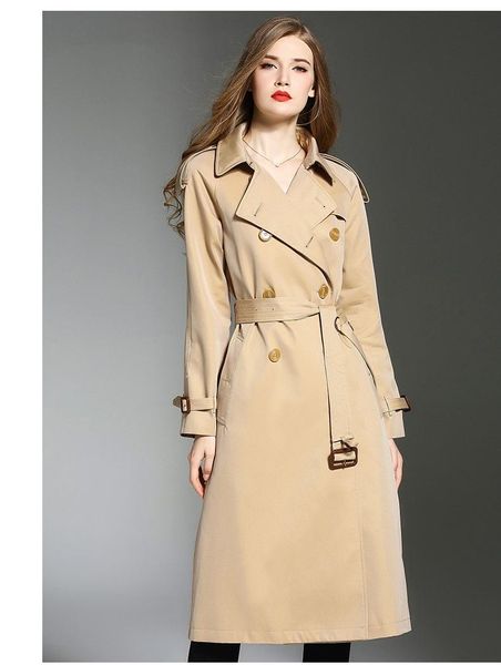 women's trench coats female classical shortened sleeve a-line double breasted casual for women, Tan;black
women's trench coats female classical shortened sleeve a-line double breasted casual for women, Tan;black