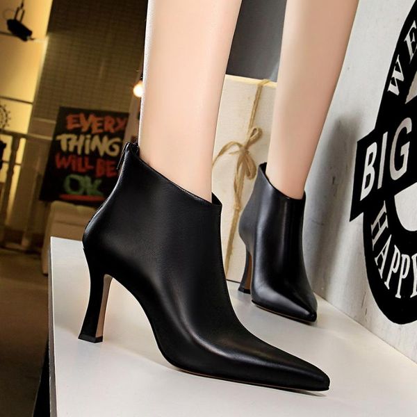 boots bigtree 2021 brand women fashion high heels ankle faux leather spring autumn pointed toe winter calf, Black
boots bigtree 2021 brand women fashion high heels ankle faux leather spring autumn pointed toe winter calf, Black