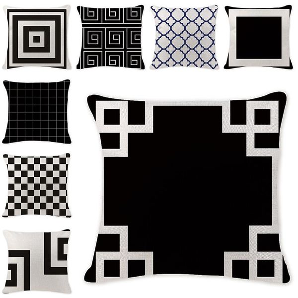 cushion/decorative pillow simple black and white geometric cushion cover decorative covers vintage home decor for sofa accessories
cushion/decorative pillow simple black and white geometric cushion cover decorative covers vintage home decor for sofa accessories