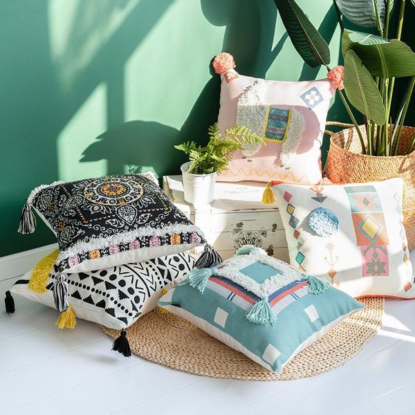 45cm colorful geometric tufted cushion cover tassel pillowcase sofa lumbar pillow backrest tufting cotton case cushion/decorative
45cm colorful geometric tufted cushion cover tassel pillowcase sofa lumbar pillow backrest tufting cotton case cushion/decorative