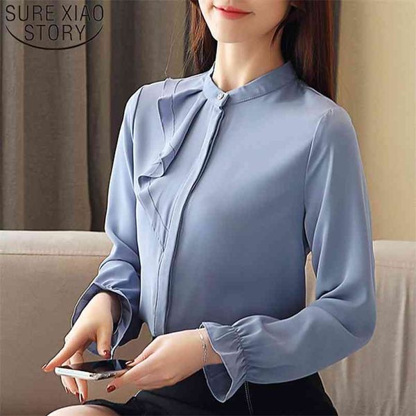 autumn fashion women chiffon blouses long sleeve ruffles casual solid slim clothing lady office 5492 50 210506, White
autumn fashion women chiffon blouses long sleeve ruffles casual solid slim clothing lady office 5492 50 210506, White