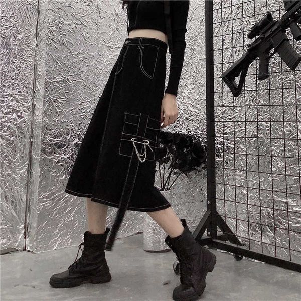 ulzzang vintage denim skirt harajuku high waist pocket women tooling style fashion street handsome personality black slim 210608
ulzzang vintage denim skirt harajuku high waist pocket women tooling style fashion street handsome personality black slim 210608
