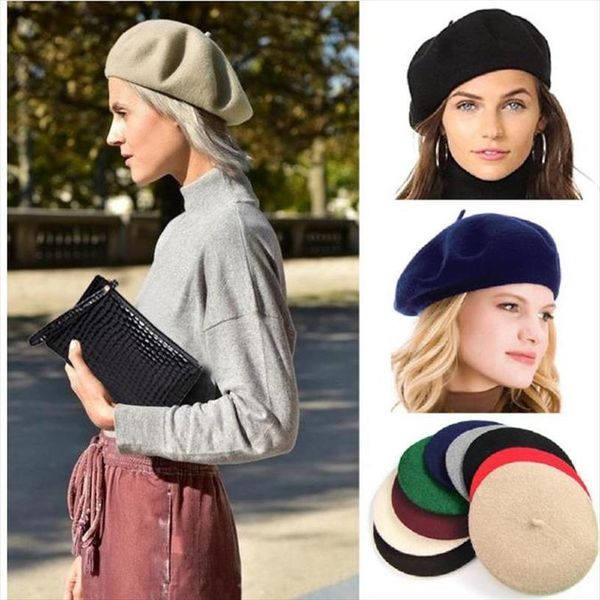 fashion wool beret hats women winter french hat girls solid color autumn for flat cap felt berets, Blue;gray
fashion wool beret hats women winter french hat girls solid color autumn for flat cap felt berets, Blue;gray