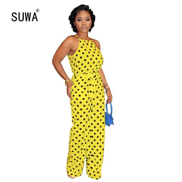 women's jumpsuits & rompers suwa summer women dot print high waist sashes straight long jumpsuit office lady back hollow-out pocket, Black;white
women's jumpsuits & rompers suwa summer women dot print high waist sashes straight long jumpsuit office lady back hollow-out pocket, Black;white