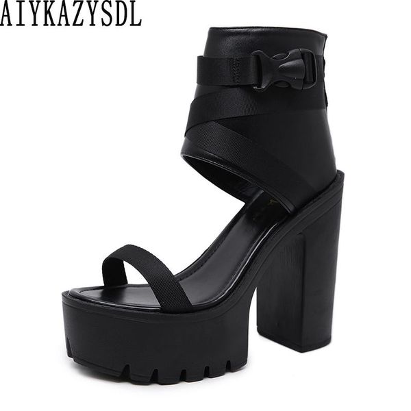 women ankle boots summer bootie chunky block heels platform gothic punk shoes cross strap ultra very high sandals, Black
women ankle boots summer bootie chunky block heels platform gothic punk shoes cross strap ultra very high sandals, Black