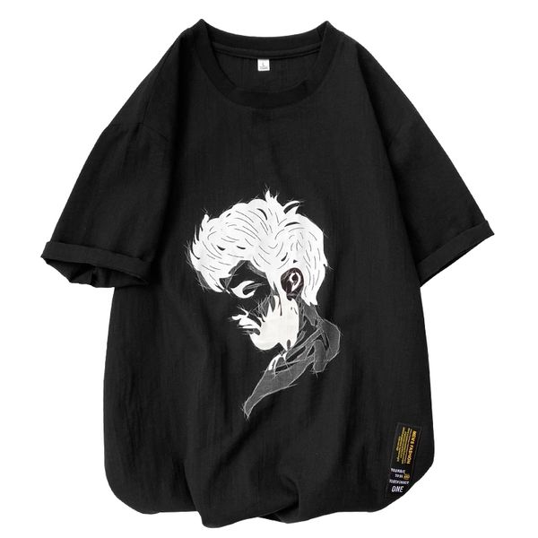 2021 new summer casual ice silk t shirt men o neck hip hop loose fit fashion cartoon print breathable short t shirts men women, White;black
2021 new summer casual ice silk t shirt men o neck hip hop loose fit fashion cartoon print breathable short t shirts men women, White;black