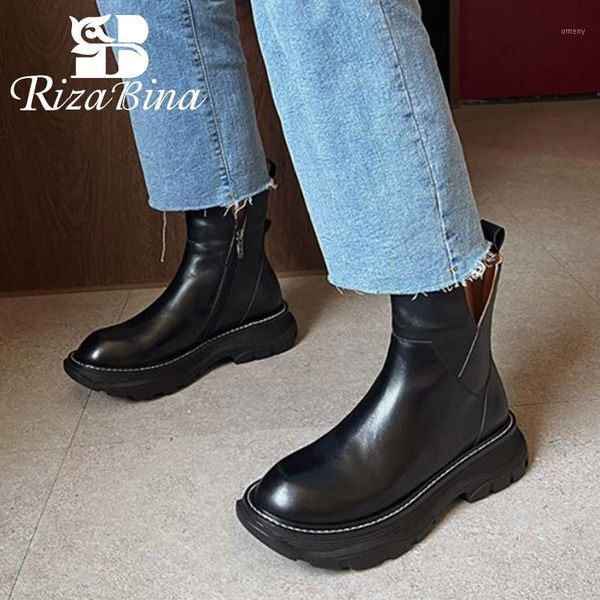 boots rizabina women ankle genuine leather zip thick bottom shoes fashion short daily footwear size 34-401, Black
boots rizabina women ankle genuine leather zip thick bottom shoes fashion short daily footwear size 34-401, Black
