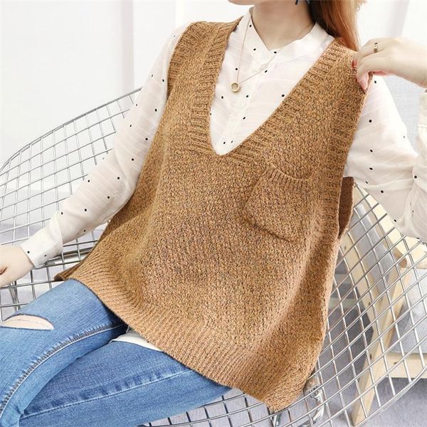 women's vests sweater women pullover vest v-neck sold color fashion brief casual loose outside sleeveless clothes vestidos lxj888, Black;white
women's vests sweater women pullover vest v-neck sold color fashion brief casual loose outside sleeveless clothes vestidos lxj888, Black;white