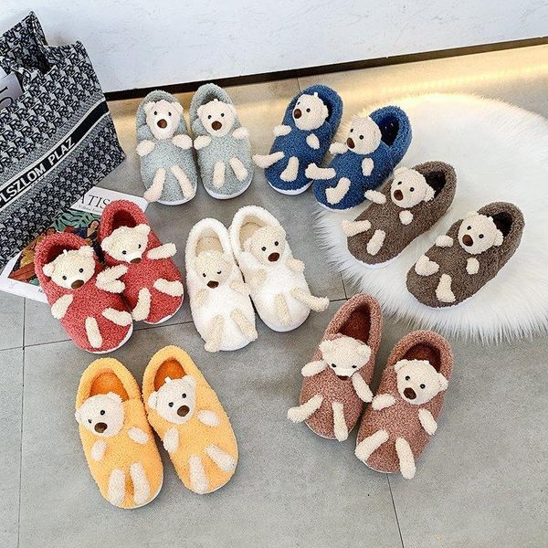women winter home slippers cartoon bears shoes cute non-slip soft warm house indoor bedroom lovers, Black
women winter home slippers cartoon bears shoes cute non-slip soft warm house indoor bedroom lovers, Black