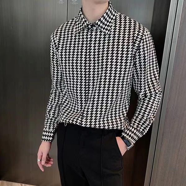 spring autumn fashion street hip-hop men long-sleeved plaid slim-fit shirt punk gothic party night club men's casual shirts, White;black
spring autumn fashion street hip-hop men long-sleeved plaid slim-fit shirt punk gothic party night club men's casual shirts, White;black