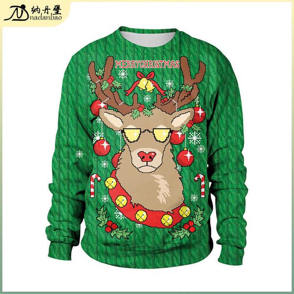 2021 deer number 3d digital printed sweater large women's sb102-006, Black
2021 deer number 3d digital printed sweater large women's sb102-006, Black