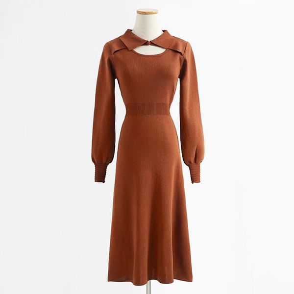 casual dresses vintage women knitted dress autumn winter solid long sleeve elegant midi sweater hollow out red black, Black;gray
casual dresses vintage women knitted dress autumn winter solid long sleeve elegant midi sweater hollow out red black, Black;gray