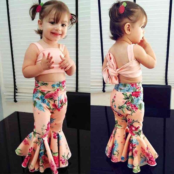 kids baby girls clothes off shoulder strap solid sleeveless flower print pants 2pc cotton casual toddler newborn outfits, White
kids baby girls clothes off shoulder strap solid sleeveless flower print pants 2pc cotton casual toddler newborn outfits, White