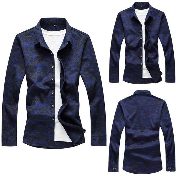 men's casual shirts leisure plus velvet autumn printing long-sleeved shirt blouse high street streetwear male's daily camicie da u, White;black
men's casual shirts leisure plus velvet autumn printing long-sleeved shirt blouse high street streetwear male's daily camicie da u, White;black