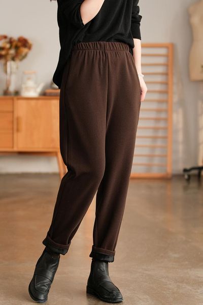 women's pants & capris 21 women fleece winter sweet style solid color soft female fashion thick harem pant, Black;white
women's pants & capris 21 women fleece winter sweet style solid color soft female fashion thick harem pant, Black;white