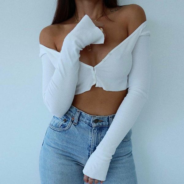 women's t-shirt 2021 fashion womens long sleeve cardigan button knitted ladies v-neck cardigans knit slim t-shirts clothes, White
women's t-shirt 2021 fashion womens long sleeve cardigan button knitted ladies v-neck cardigans knit slim t-shirts clothes, White
