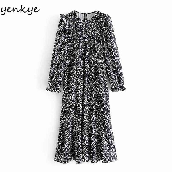 fashion women vintage floral print female ruffle long sleeve o neck a-line casual dress winter vestido 210514, Black;gray
fashion women vintage floral print female ruffle long sleeve o neck a-line casual dress winter vestido 210514, Black;gray