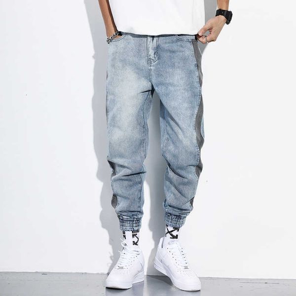 men's jeans fashion streetwear stripe spliced designer light blue denim pants homme trousers hip hop joggers men tp69 v4gc
men's jeans fashion streetwear stripe spliced designer light blue denim pants homme trousers hip hop joggers men tp69 v4gc