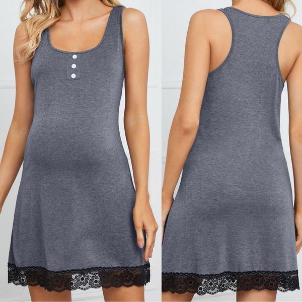 maternity dresses summer dress lace sleeveless plus size vest loose nursing night clothes for pregnant women, White
maternity dresses summer dress lace sleeveless plus size vest loose nursing night clothes for pregnant women, White
