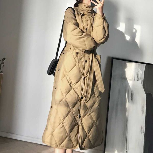 long straight winter coat with rhombus pattern casual sashe parkas deep pockets tailored collar stylish outerwear 210601, Black
long straight winter coat with rhombus pattern casual sashe parkas deep pockets tailored collar stylish outerwear 210601, Black