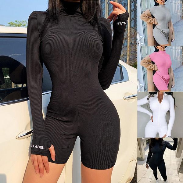 turtleneck knit rib bodycon fitness womens jumpsuits playsuit sportswear long sleeve zipper body embroidery lucky rompers, Black;white
turtleneck knit rib bodycon fitness womens jumpsuits playsuit sportswear long sleeve zipper body embroidery lucky rompers, Black;white