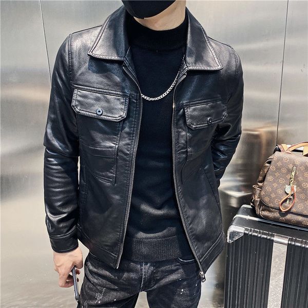 men's leather & faux leather jacket pu men's black autumn single breasted motorcycle bicycle slim fit
men's leather & faux leather jacket pu men's black autumn single breasted motorcycle bicycle slim fit
